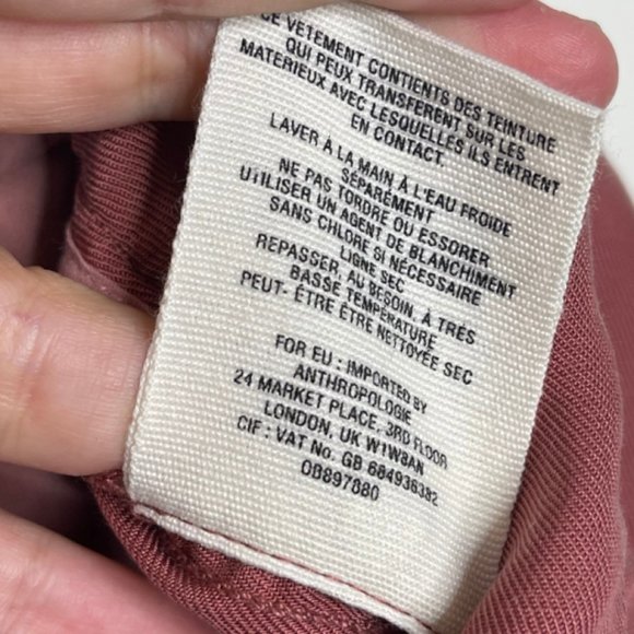 CARTONNIER BY ANTHROPOLOGIE | Dusty Rose Kingsley Belted Pants | Size 4 - Picture 9 of 11